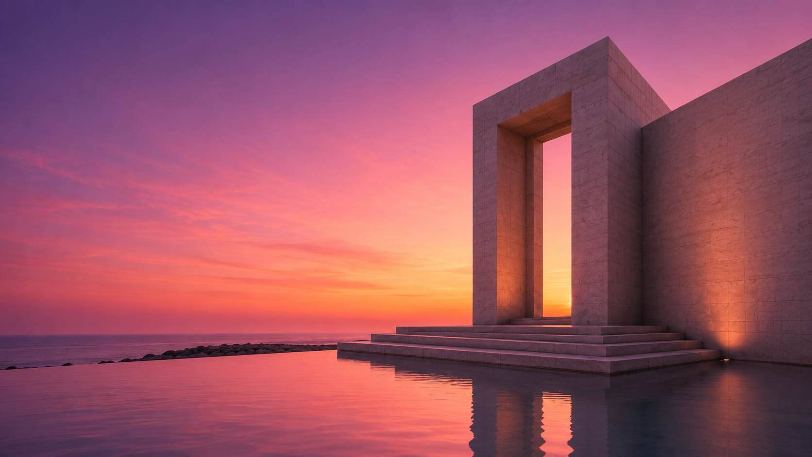 Wahed Capital — sunset arch